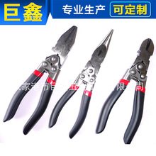 工业级省力钒钢钳发黑钢丝钳 双关节钳子 多功能铬钒钢卡簧钳