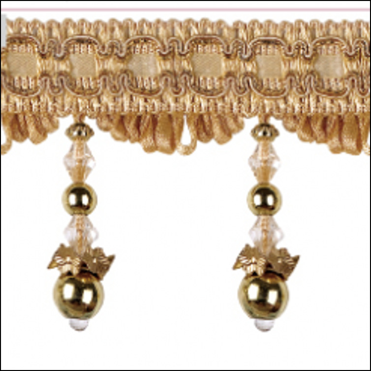 厂家批发带窗帘珠子花边涤纶丝流苏纺织皮革配件绳装饰织带辅料