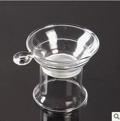 Manufacturer wholesales special glass tea drain base filter drain for fair cup tea strainer tea set accessories