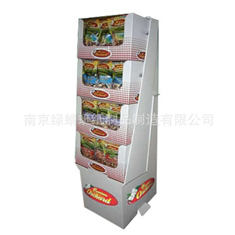 零食纸货架 立式瓦楞纸展示架 超市地堆展架定制