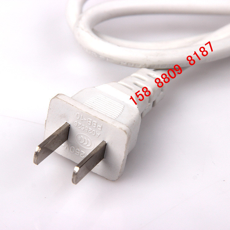 热销国标电源线双扁插头电源线rvv2*1.0电线 ac 电源线