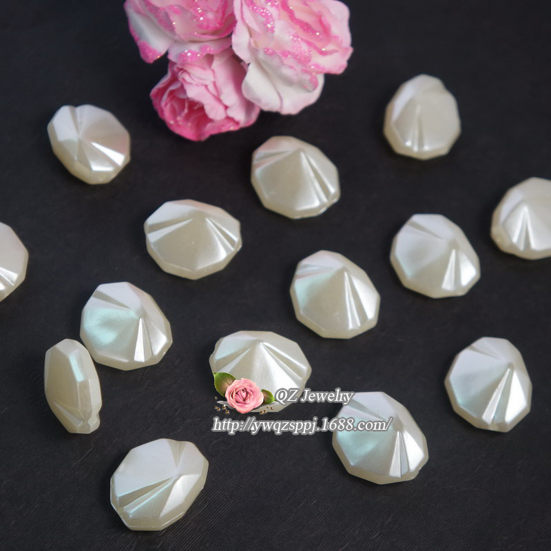 批发环保儿童项链手工串珠 太阳形状菱形仿珍珠单孔吊坠 塑料珍珠详情图7