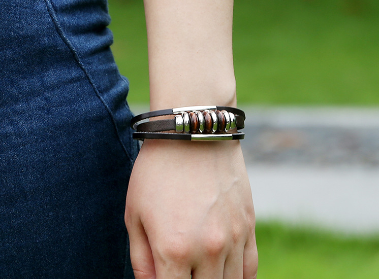 New beaded leather bracelet