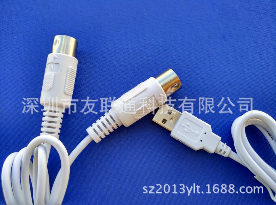 工厂供应大DIN 透明电吉他电子琴延长线L=3M