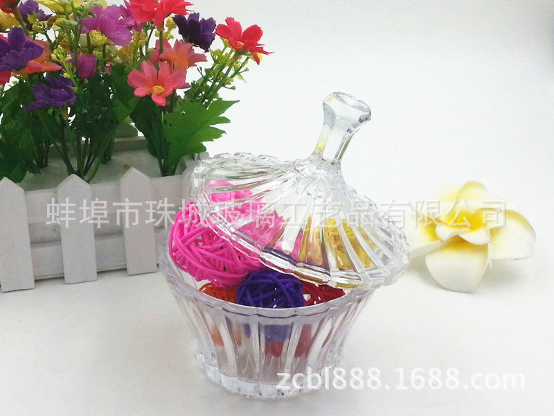 珠城玻璃   欧式糖果罐  透明储物罐  高白料玻璃