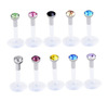 Manufacturer 16 -in -1 diamond lip nails acrylic UV soft rod color diamond lip nails transparent lip nails