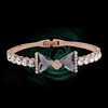 Fashionable bracelet, trend diamond with bow, accessory, Korean style, European style