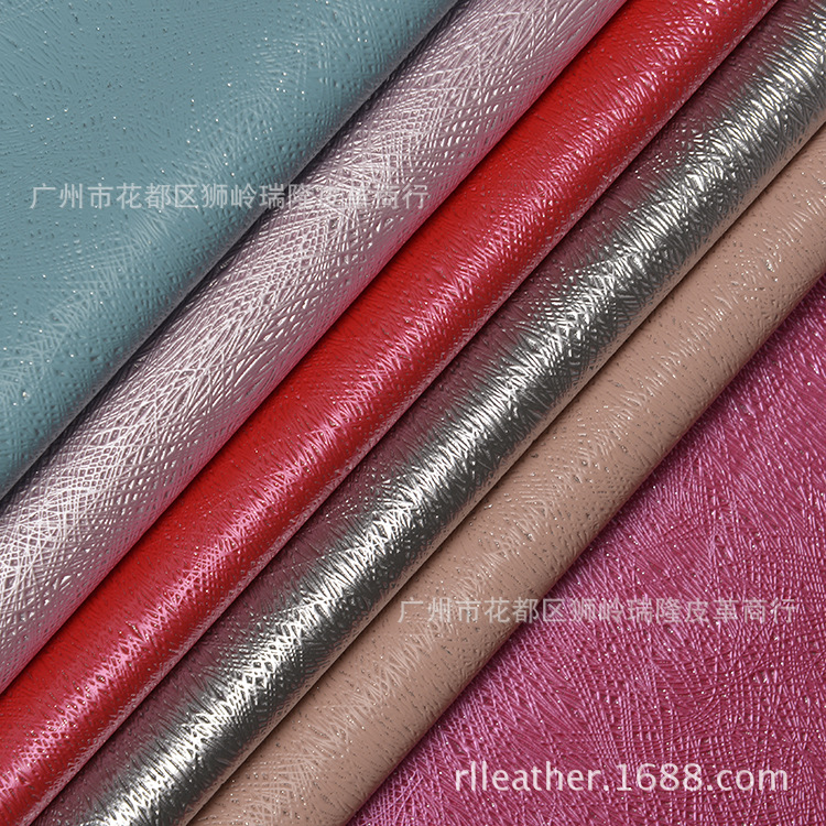 时尚烫金乱纹发丝纹PU革 鞋材革化妆包革礼盒革手机套革面料|ru