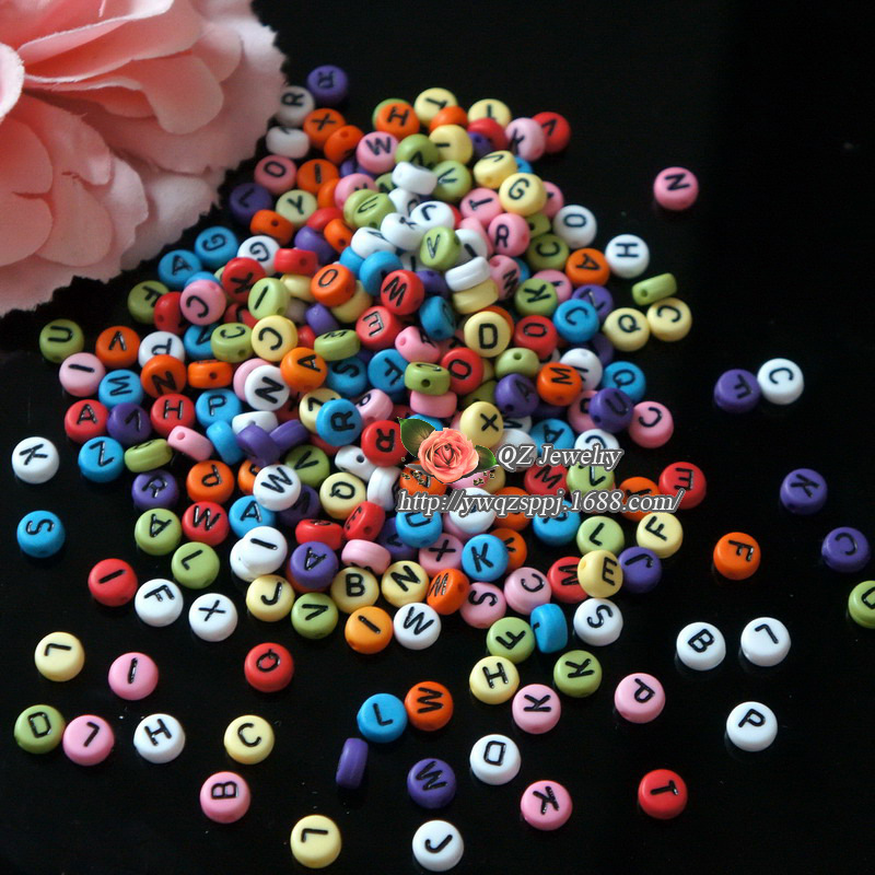 New children's educational English letter beaded jewelry material, letter beads, diy loose beads, acrylic beads accessories detail image 6