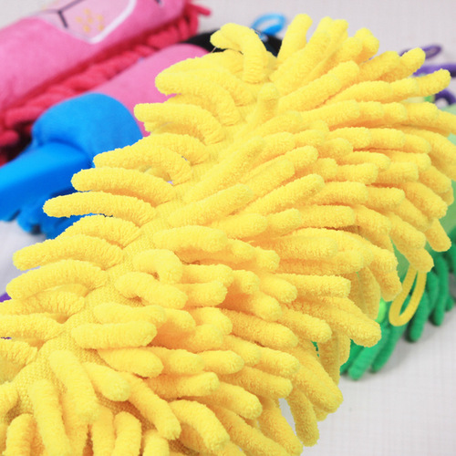 Korean version household car cartoon chenille dust removal brush physical store Taobao gift