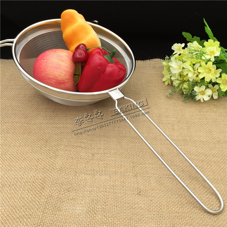 【烘焙工具】廠家直供不鏽鋼高邊油格篩燕窩粉篩-25cm-10寸