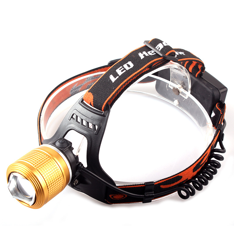 强光充电头灯钓鱼灯led矿灯夜钓 探照灯远射户外狩猎头戴手电筒|ru