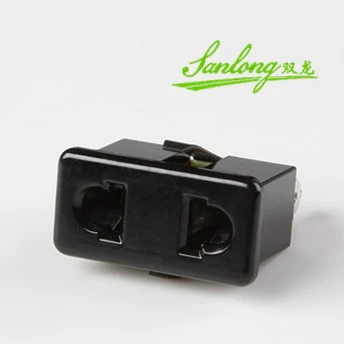 Factory Direct Sales Specifications Uniform Full Card Plastic Two Site Power Specup Plastic Wood Plugs SL-101 two-hole socket