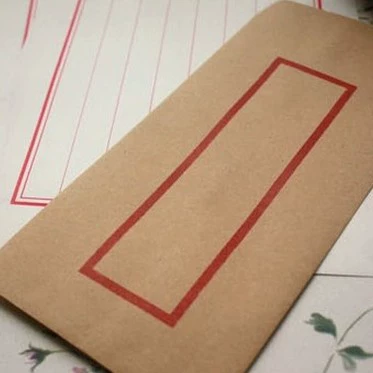 White bottom cowhide bottom red pattern blue pattern box retro leather paper double adhesive paper ancient style traditional envelope