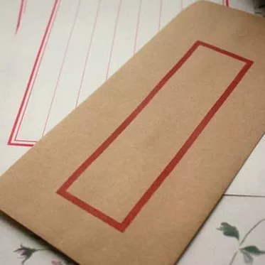 White bottom cowhide bottom red pattern blue pattern box retro leather paper double adhesive paper ancient style traditional envelope