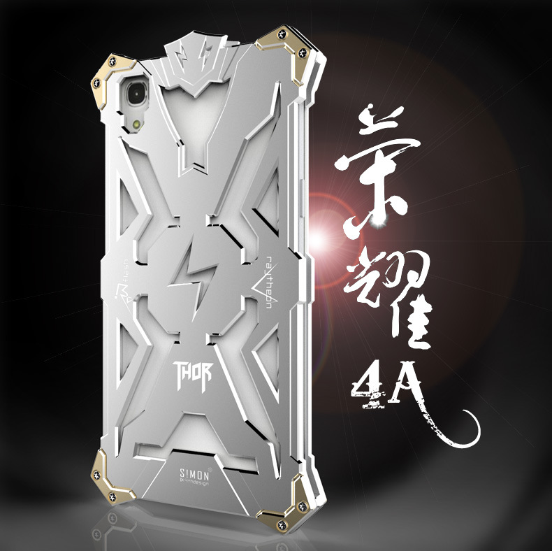 SIMON THOR Aviation Aluminum Alloy Shockproof Armor Metal Case Cover for Huawei Honor 4A
