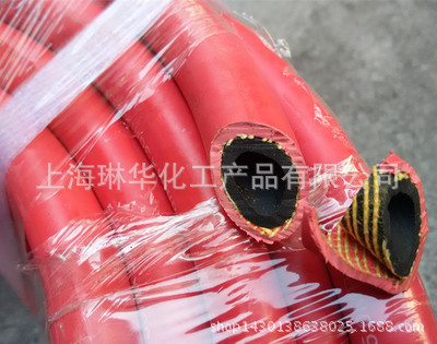 厂家批发 内径10mm毫米高压两胶一线工业氧气乙炔管风管 5.0MPa