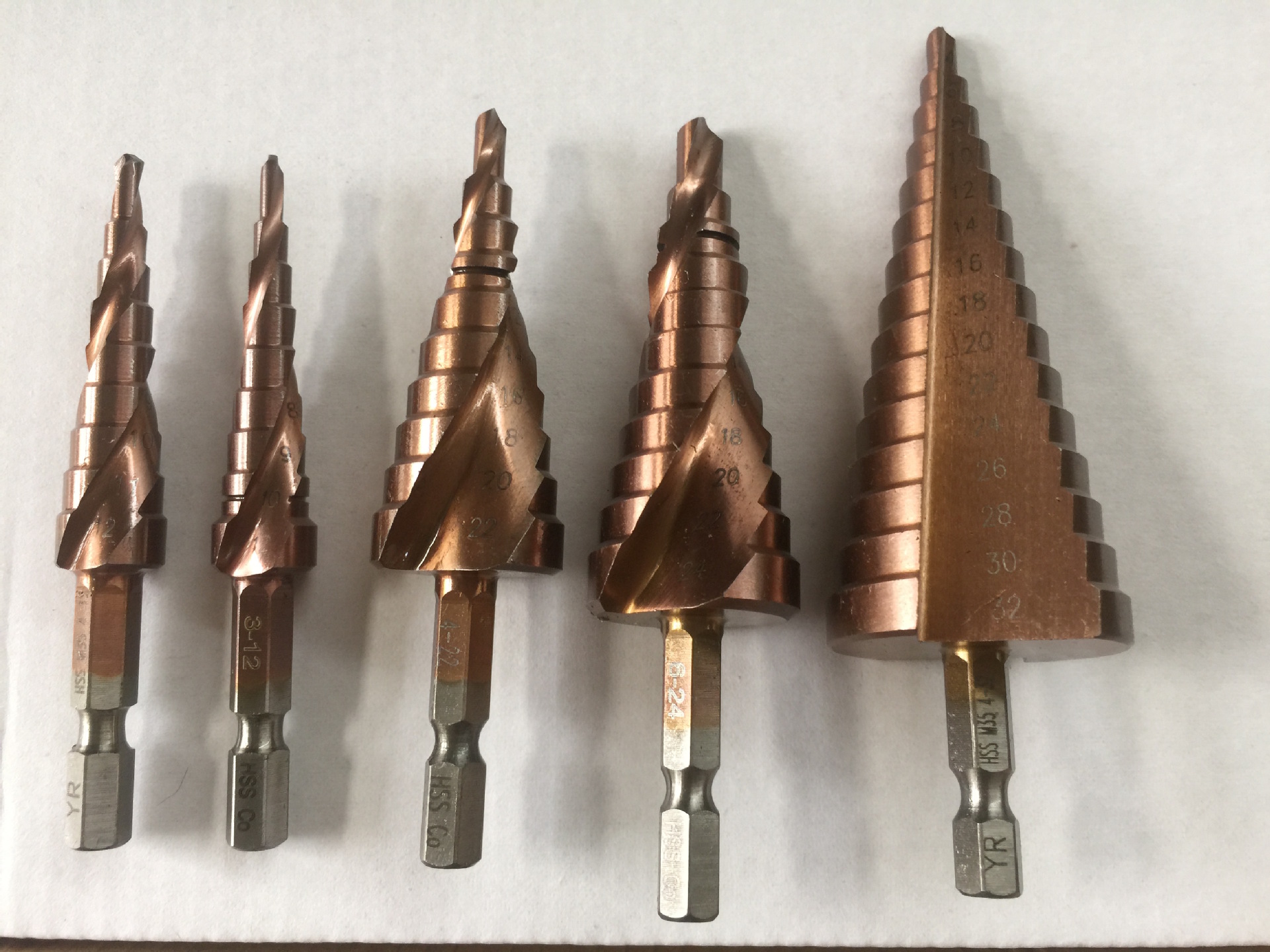 M35 五件套超硬阶梯钻4-32，6-24，4-22，3-12，4-12