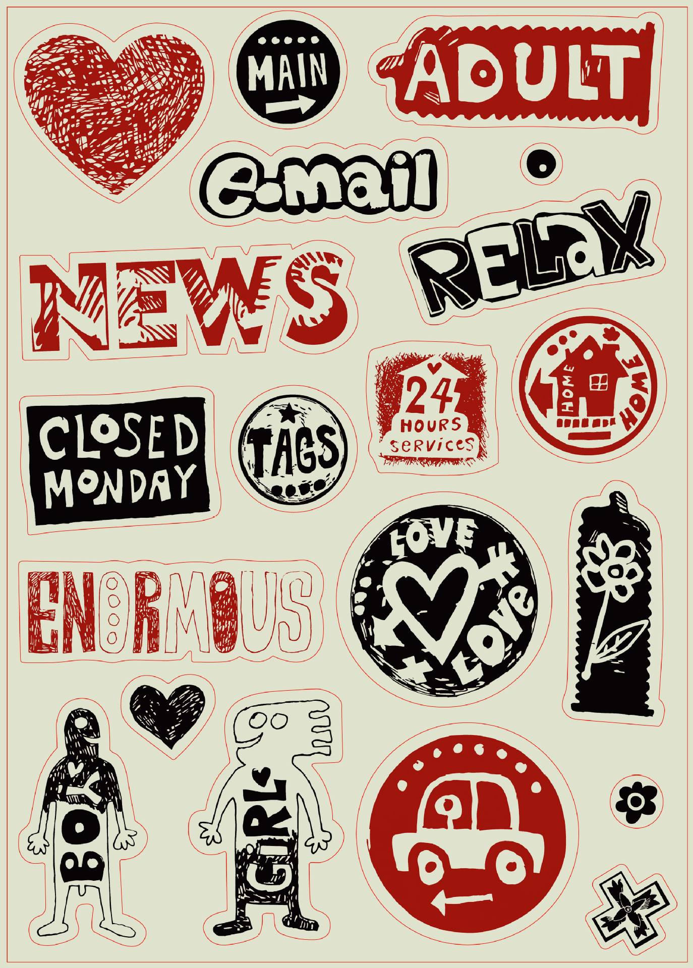 A4 汽i车贴纸潮流品牌单板贴纸滑板贴纸潮牌笔记本贴纸防水贴纸