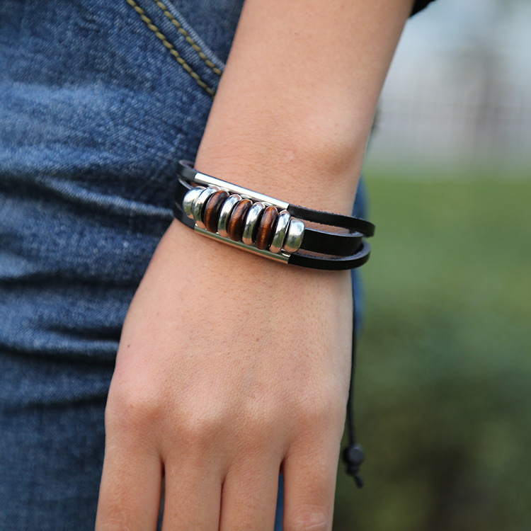 New beaded leather bracelet