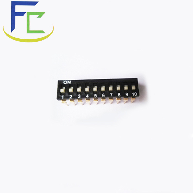 供应黑色KE拨码开关插板 贴片开关 10位耐高温拨码开关量大优惠
