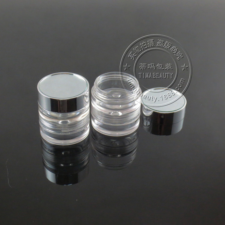 6+6ml AS双层膏霜瓶 12ml面霜分装瓶 膏霜瓶眼霜瓶 多层化妆品瓶