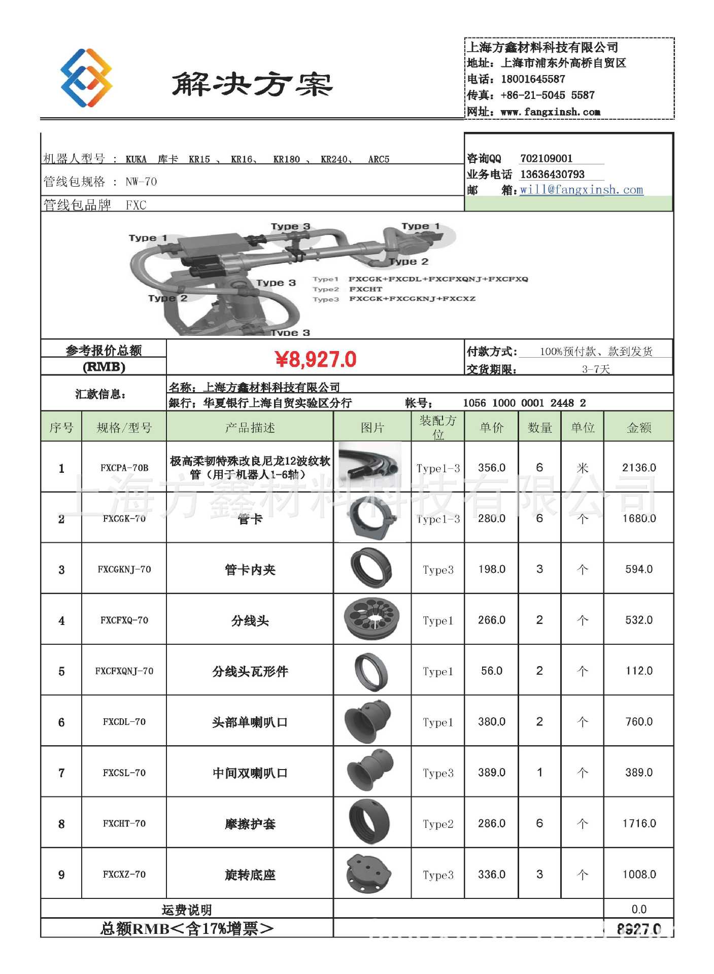 KUKA库卡  FXC-NW-70