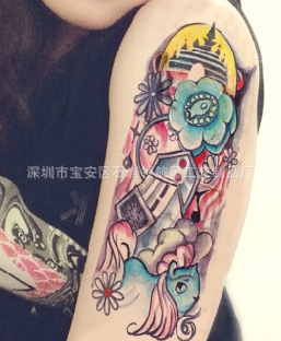 Environmental protection super large original flower arm trendy men and women personality totem simulation tattoo stickers factory wholesale direct sales