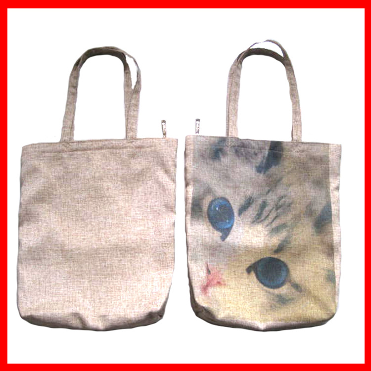 购物麻布手提袋亚麻包伴手礼黄麻袋企业广告仿麻袋diy覆膜麻布袋