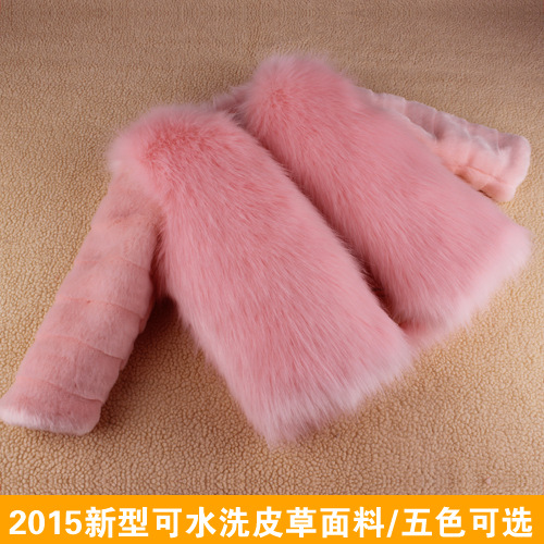 2019 New winter Korean children baby Fur coat girl Fur coat Thicken cotton padded clothes Wool sweater