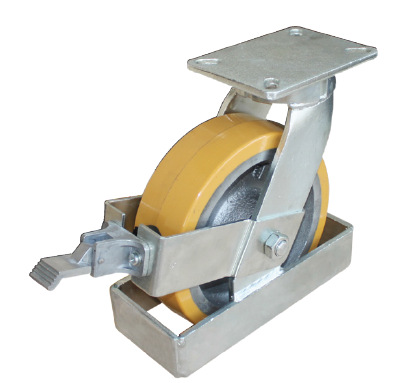 优质机场防护脚轮 带刹车 10英寸 载重2.5T 配6205双轴承