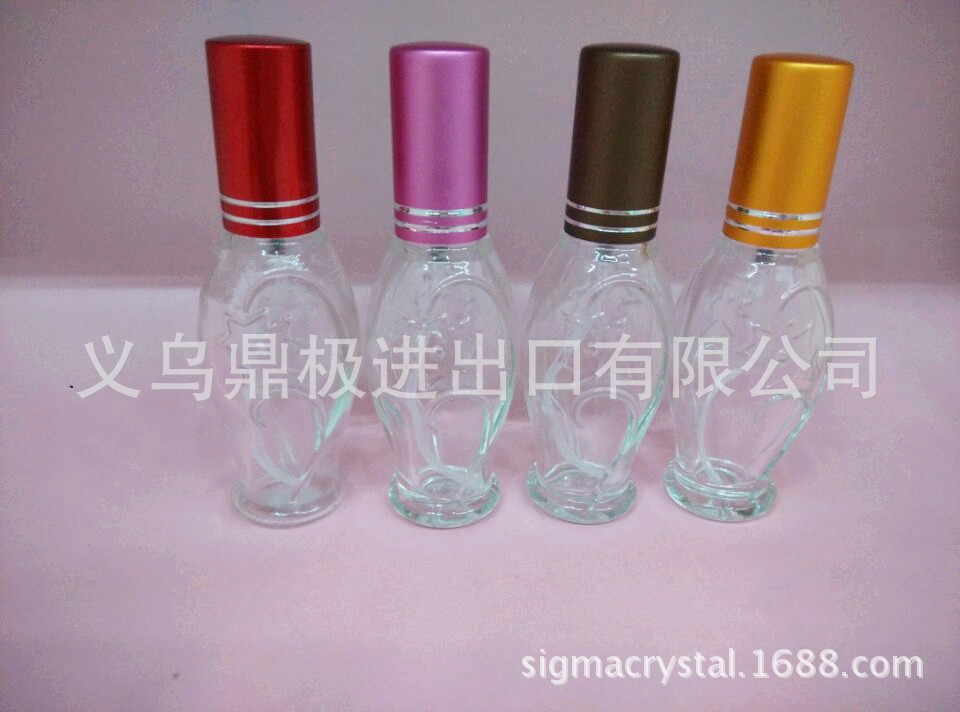 厂家直销FX022彩色喷头透明玻璃香水瓶 小瓶子散装香水 现货