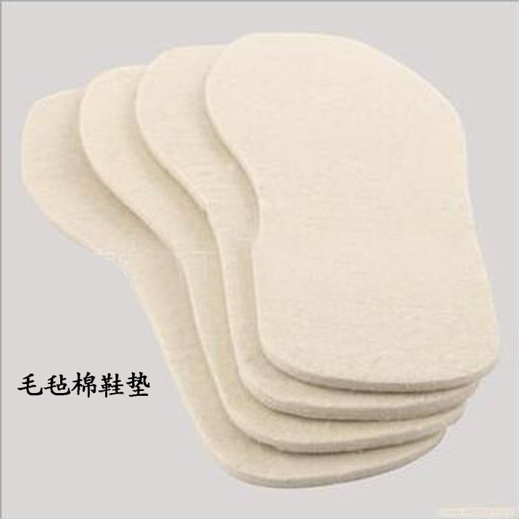毛毡鞋垫男女保暖鞋垫除臭吸汗毛毡鞋垫低价批发毛毡制品