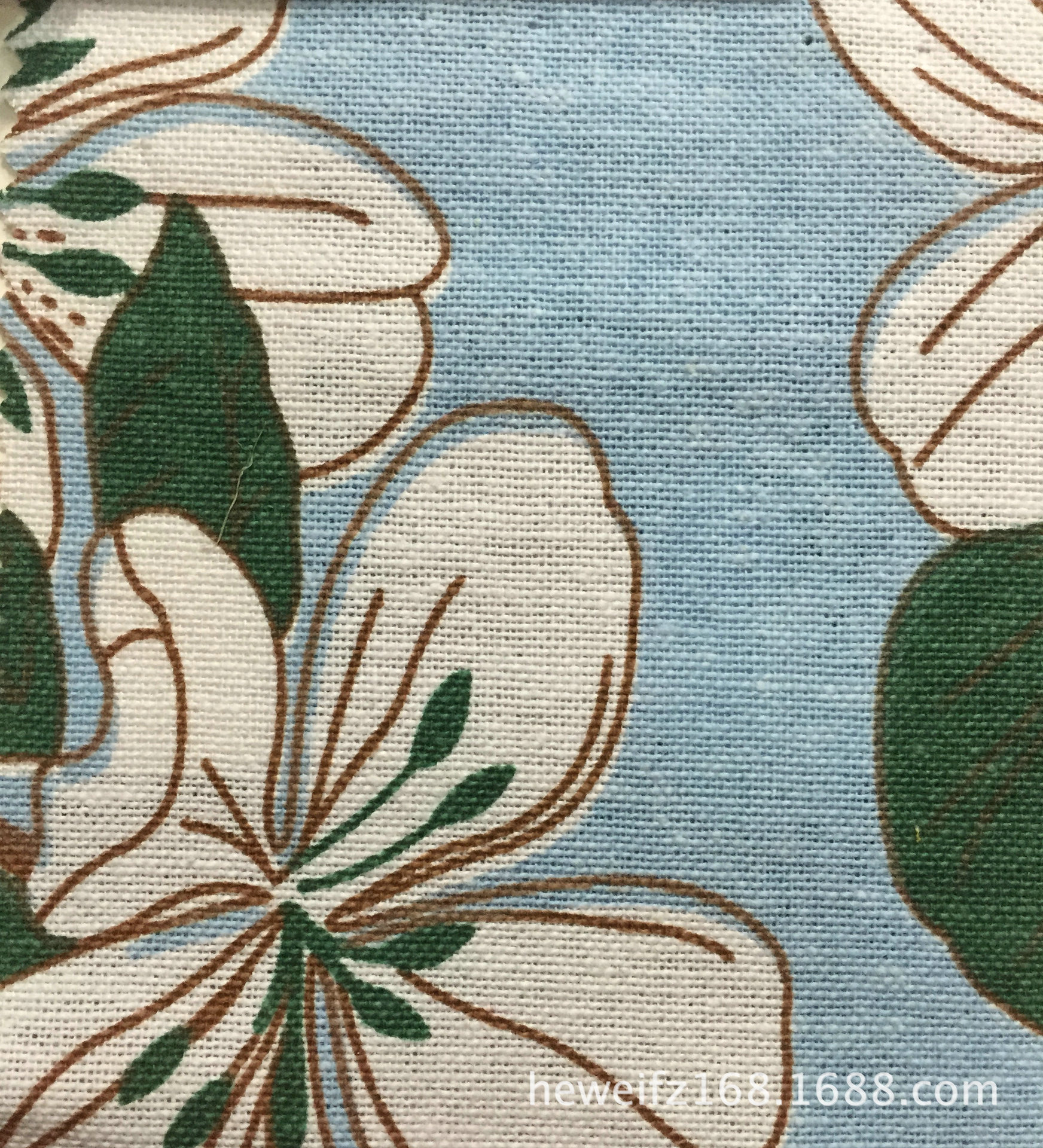 厂价直销 F8088 现货供应 麻棉印花 时尚服装棉麻桌布窗帘面料