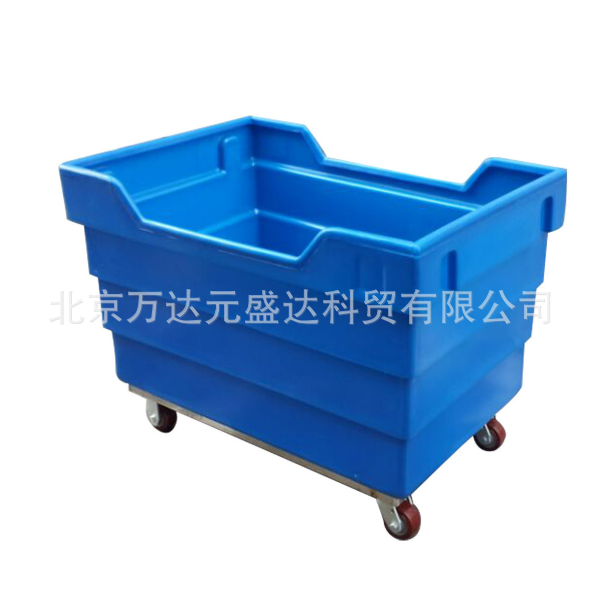 香港塑料布草车推车 印染厂推车 蓝色洗衣房蓝色毛巾车蓝色床单车