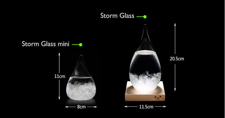 Tormenta botella confiable pronóstico del tiempo botella de vidrio creativo pronóstico del tiempo tamaño pequeño gota de agua