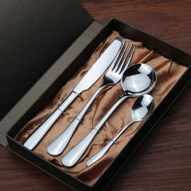 西餐刀叉勺不锈钢餐具4件套礼品礼盒套装牛排刀叉四件套勺子餐叉