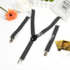 Adult loose straps wholesale manufacturer Direct sales wave dot pants band foreign trade elastic 3 clip strap supply