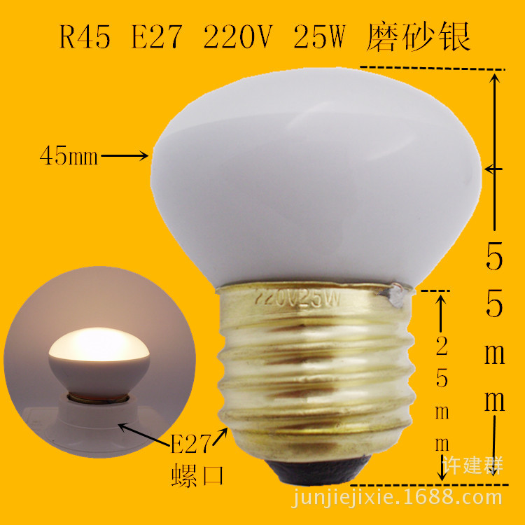 R45 E26 220V 25W 磨砂銀