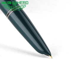 Hero pen 616 small steel sleeve old style 0.5 student practice calligraphy office adult dark tip squeeze bile