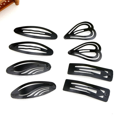 卡通黑色烤漆发夹 简约可爱小发卡BB夹儿童发饰批发淘宝爆款 饰品