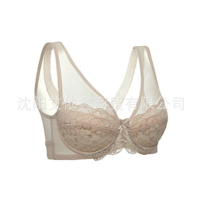 Spring and summer Thin section Beautiful back Cup Gather Adjustment type Bras Vest type sexy Large No trace lady Underwear