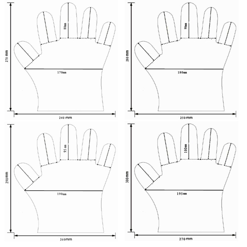 手套尺寸表合