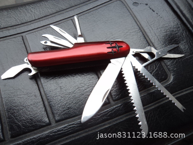 厂家批发供应新款多功能小刀  11电泳不锈钢军刀  广告礼品小刀