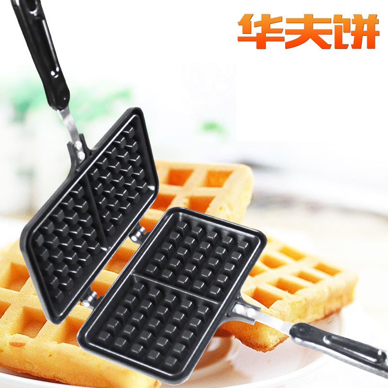 华夫饼模具 不粘蛋糕饼模 waffle烤盘 燃气用DIY饼模 松饼机批发