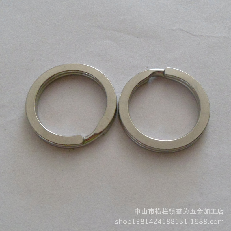 工厂直销不锈钢钥匙圈平圈25mm扁圈加厚316不锈钢圈钥匙环批发|ms