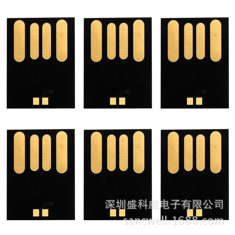 短黑胶体U盘芯片4GB 8GB16GB32GB短U盘半成品卡片U盘芯片环保芯片