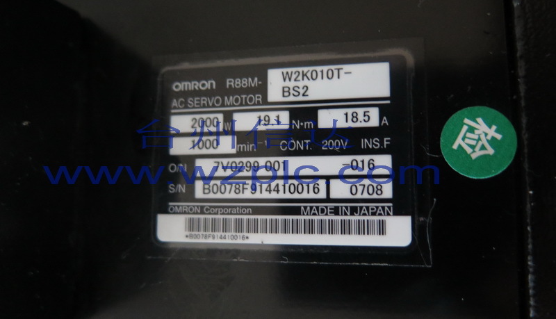 台州信达  二手欧姆龙电机 R88M-W2K010T-BS2  保修三个月 询价