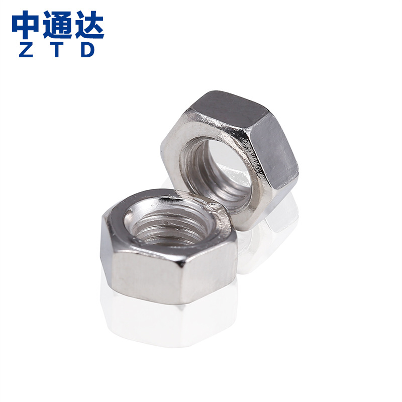 厂销公制六角螺母M2M2.5M3M4M5铁镀镍螺帽M6M8M10M12M14M16-M22
