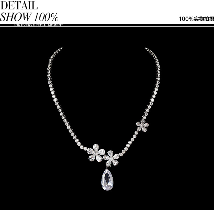 Fashion Diamond Bridal Necklace Wholesale display picture 1